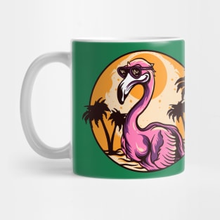 flamingo bird sunset Mug